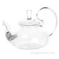 Bule de chá de vidro artesanal resistente ao calor em estoque